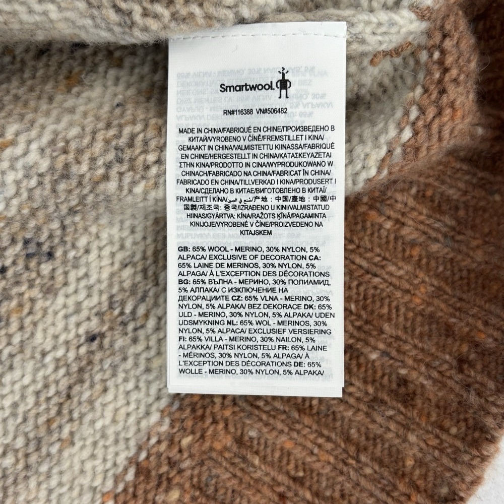 NWT SmartWool Womens Cozy Lodge Ombré Sweater XL Merino Wool Blend Neutral Layer - Picture 7 of 14